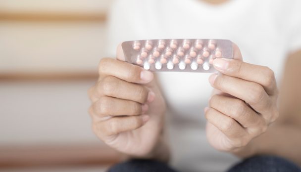 Woman,Holding,Combined,Oral,Contraceptive,Pill.gynecology,Concept.